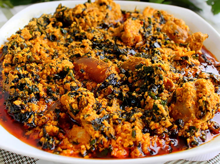 Egusi soup with offals
