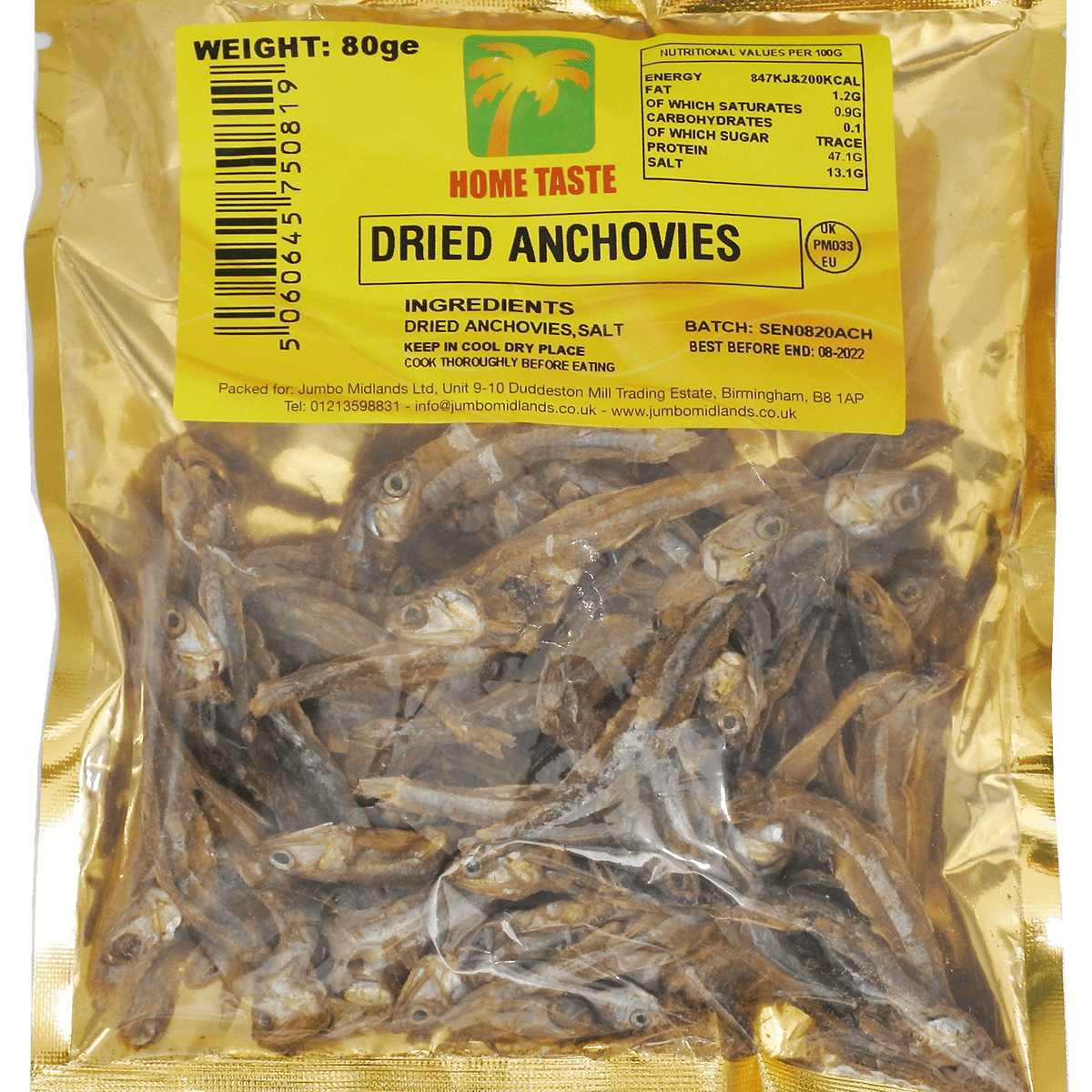 Home of Taste Dried Anchovies 80g - Buy Seasonings & Spices Online UK | 3SIEE Foods