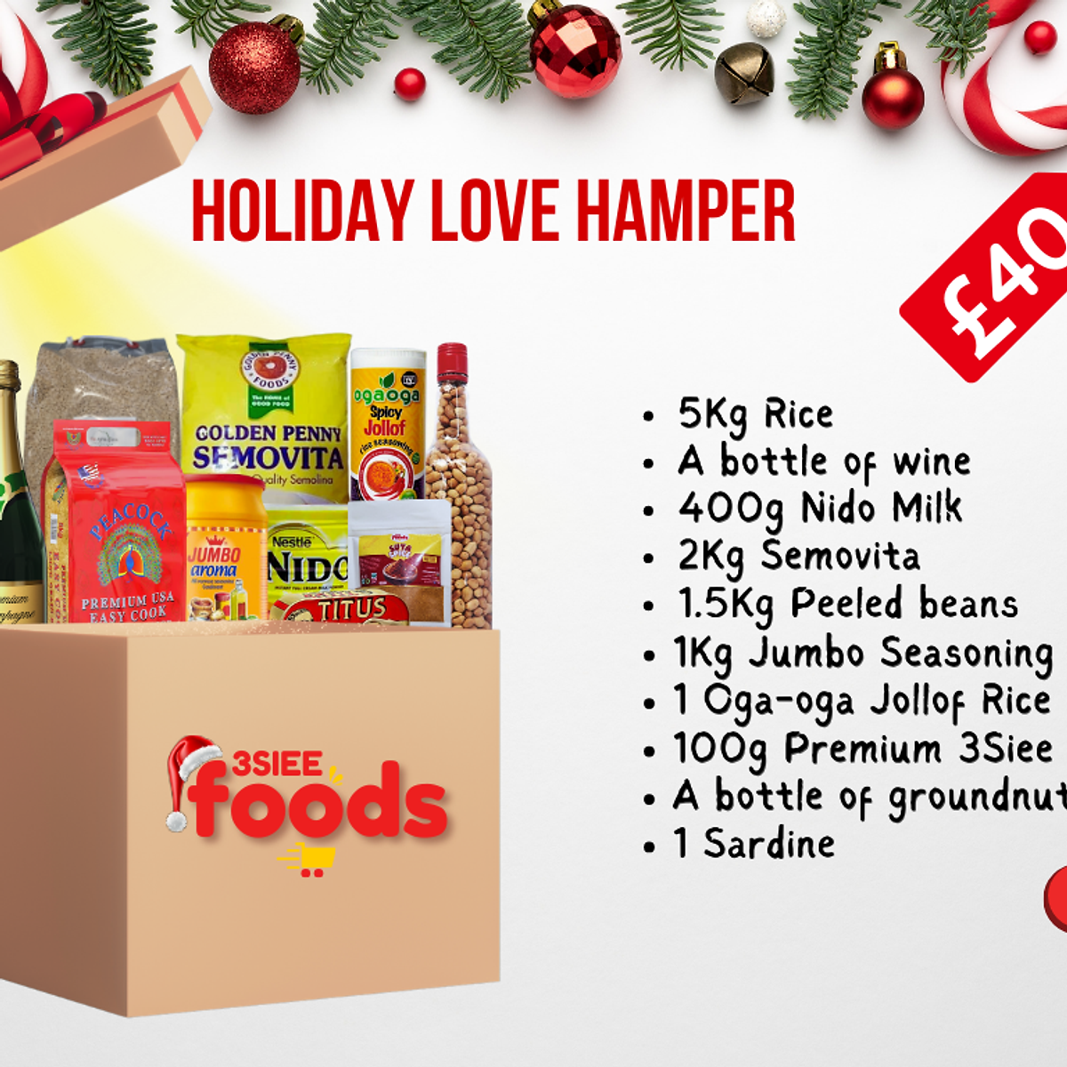 Holliday Love Hamper 2 - Buy Seasonings & Spices Online UK | 3SIEE Foods