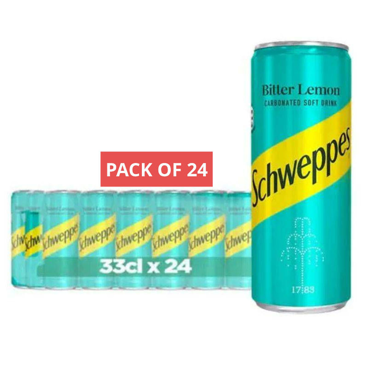 Schweppes Bitter Lemon Can (Pack of 24) - Buy Drinks & Beverages Online UK | 3SIEE Foods