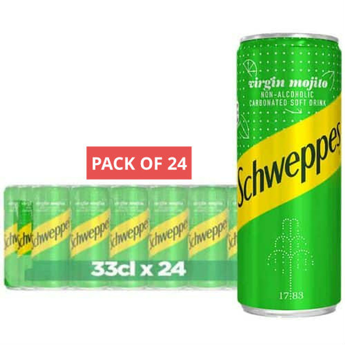 Schweppes Virgin Mojito Can (Pack of 24) - Buy Drinks & Beverages Online UK | 3SIEE Foods