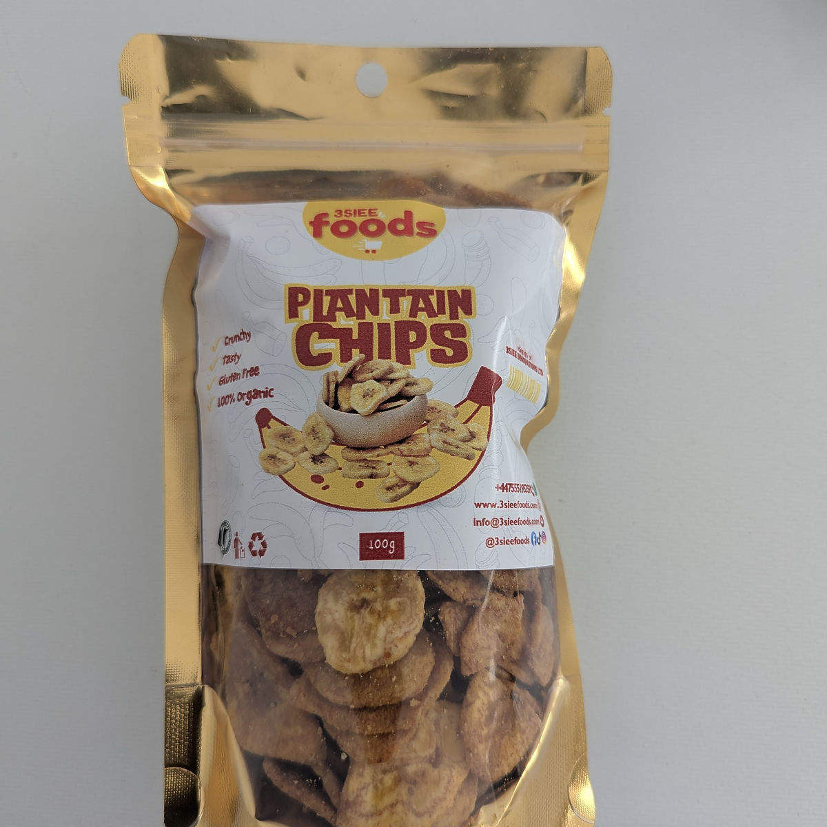 Sweet Plantain Chips Box 150g (Box of 24) - Buy Snack & Confectionaries Online UK | 3SIEE Foods