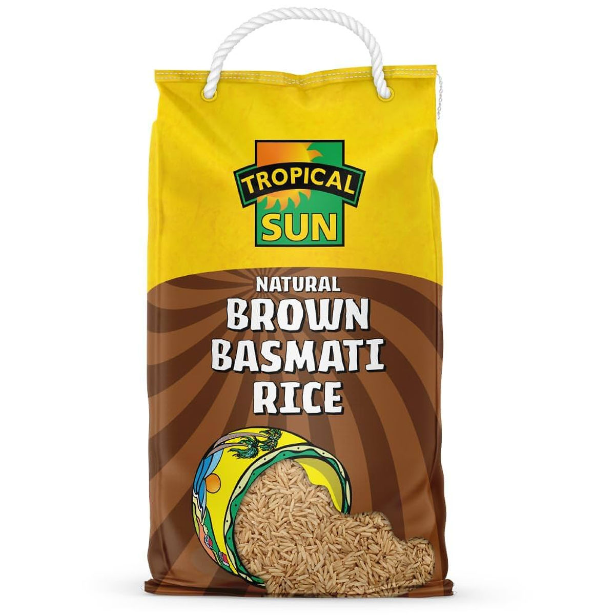 Tropical Sun Natural Brown Basmati Rice 5kg - Buy Rice & Grains Online UK | 3SIEE Foods