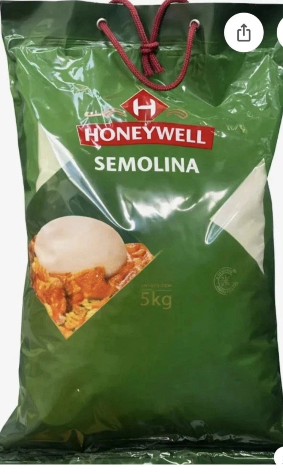 Honeywell Semolina product pack from 3SIEE Foods UK